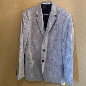 MOODS OF NORWAY Wool Plaid Print Blazer